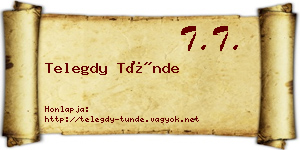 Telegdy Tünde névjegykártya