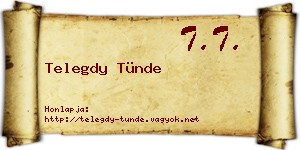 Telegdy Tünde névjegykártya