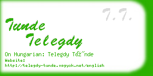 tunde telegdy business card